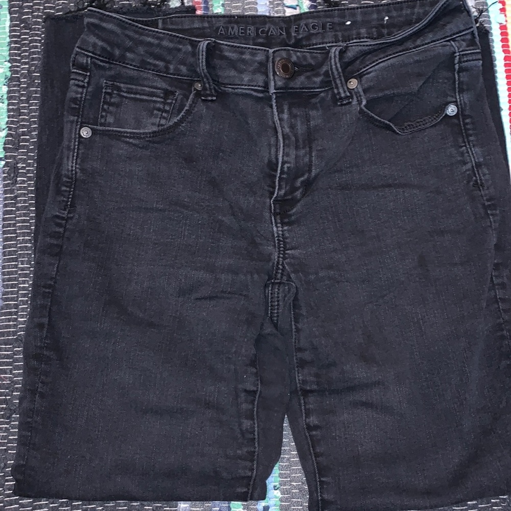 American eagle black super stretch jeans
